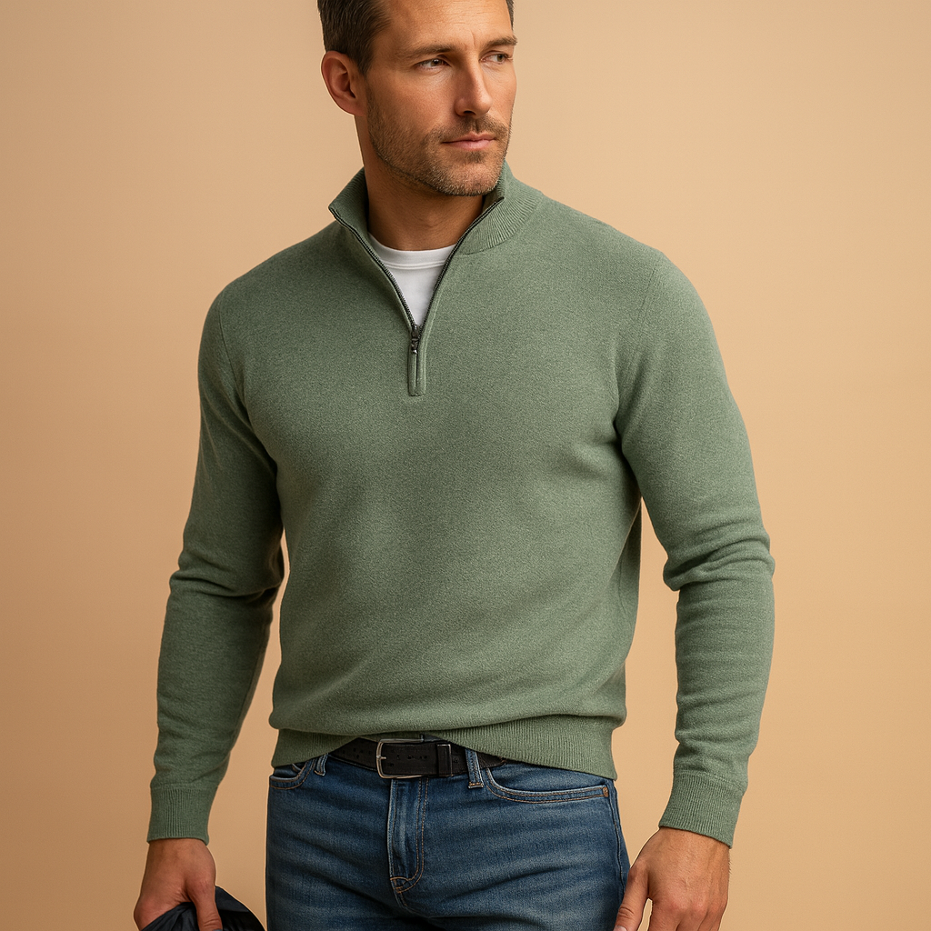 Men’s Zip Cardigan – Soft Knit Everyday Layer