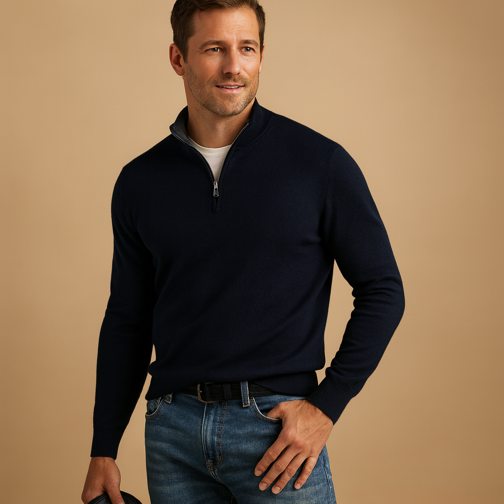 Men’s Zip Cardigan – Soft Knit Everyday Layer