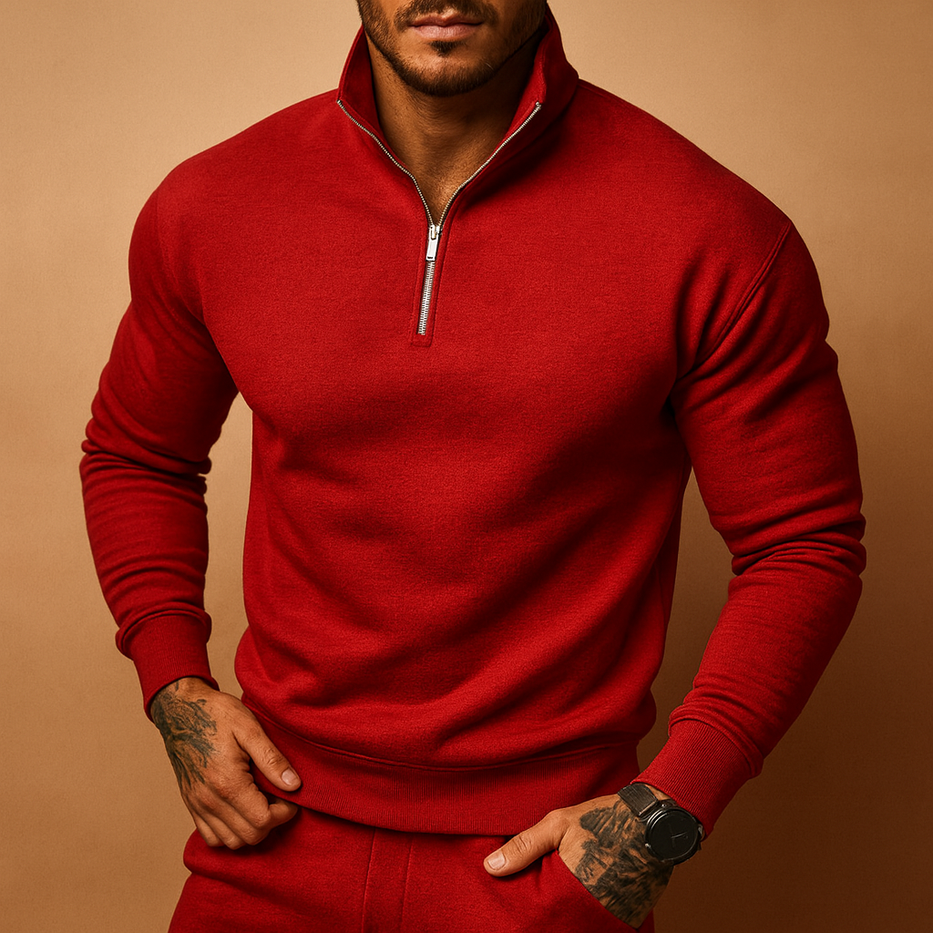 Men’s Half Zip Jumper – Knitted Pullover for Cooler Days