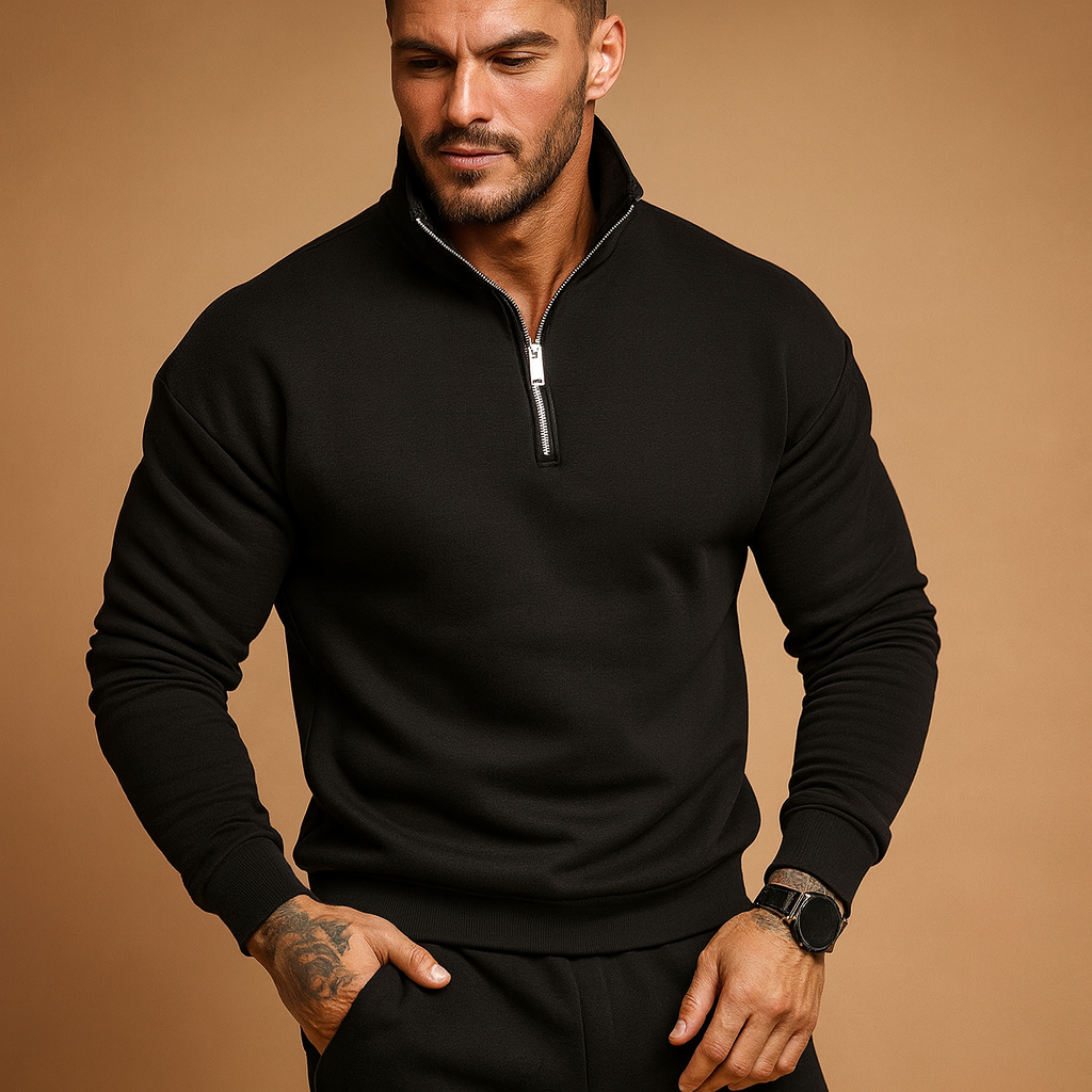 Men’s Half Zip Jumper – Knitted Pullover for Cooler Days