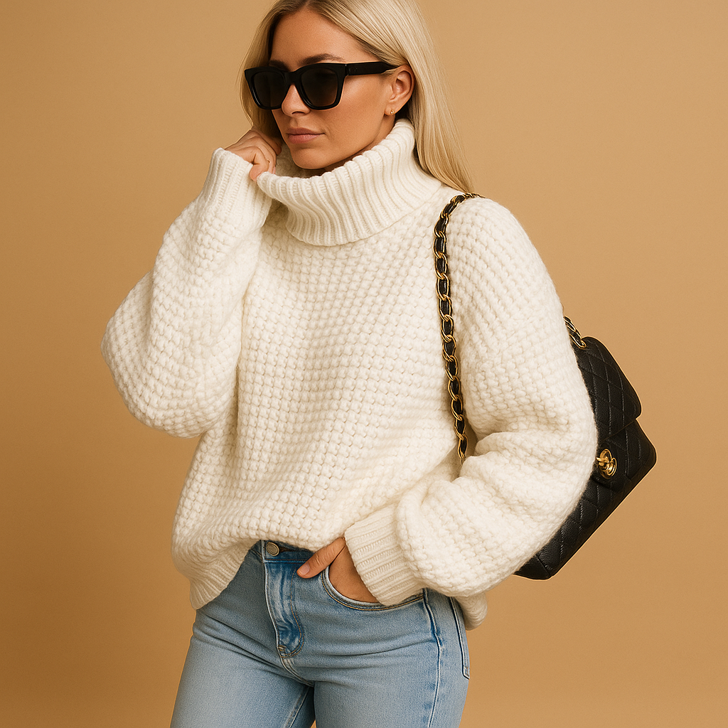Women’s Textured Sweater – Relaxed Fit Everyday Style