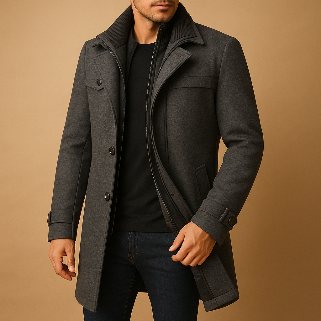 Men’s Winter Jacket with Adjustable Cuffs – Everyday Cold Weather Outerwear