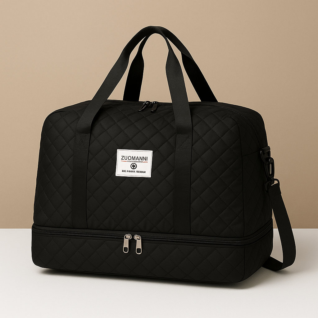 Women’s Weekender Duffle Bag with Shoe Compartment – Organized Travel Carry