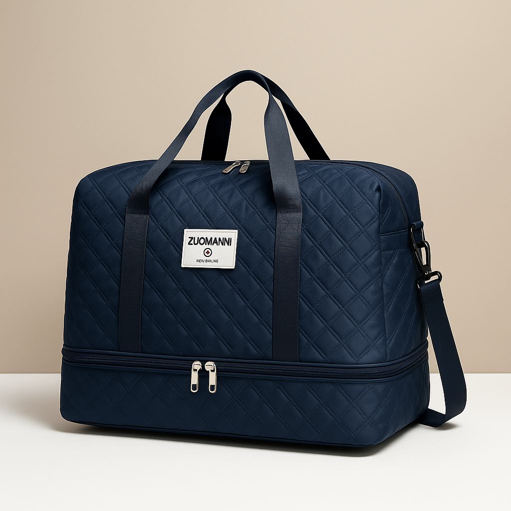 Women’s Weekender Duffle Bag with Shoe Compartment – Organized Travel Carry
